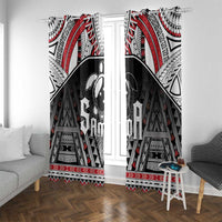 Samoa Independence Day Window Curtain Proud To Be Samoan LT05 With Grommets Black - Polynesian Pride
