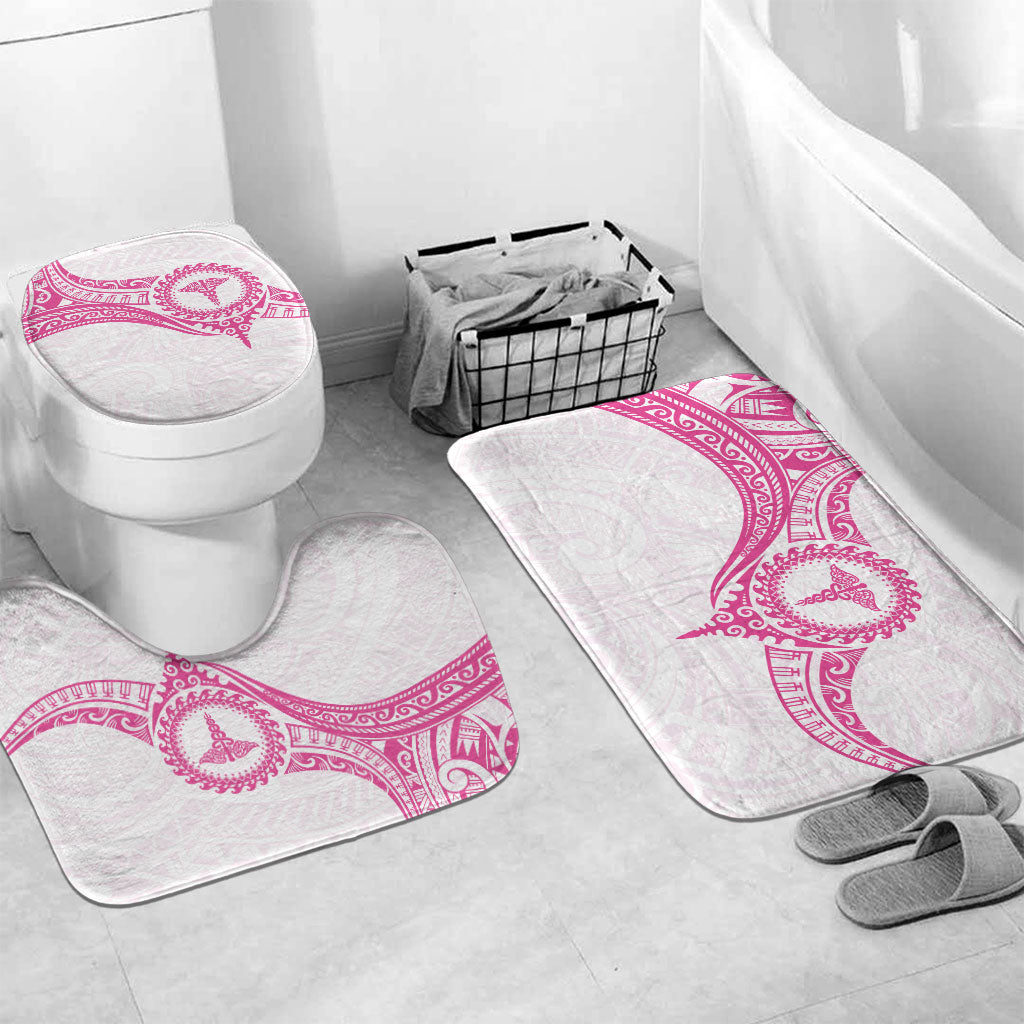 New Zealand Aotearoa Bathroom Set Nurse Tribal Pink Version LT05 Mat Set Only (3 pcs) One Size Pink - Polynesian Pride