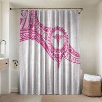 New Zealand Aotearoa Bathroom Set Nurse Tribal Pink Version LT05 Shower Curtain Only Pink - Polynesian Pride
