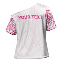 Personalised New Zealand Aotearoa Cross Shoulder Shirt Nurse Tribal Pink Version LT05 - Polynesian Pride