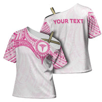 Personalised New Zealand Aotearoa Cross Shoulder Shirt Nurse Tribal Pink Version LT05 - Polynesian Pride