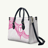 New Zealand Aotearoa Leather Bag Nurse Tribal Pink Version LT05 Pink - Polynesian Pride