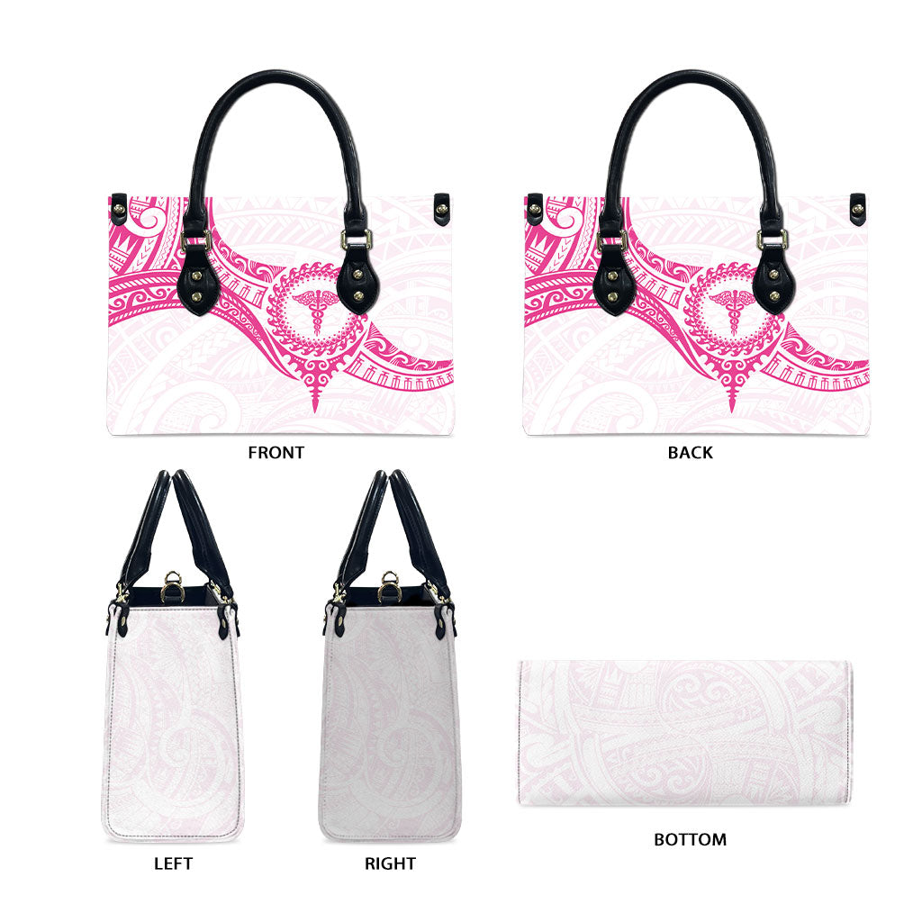 New Zealand Aotearoa Leather Bag Nurse Tribal Pink Version LT05 - Polynesian Pride