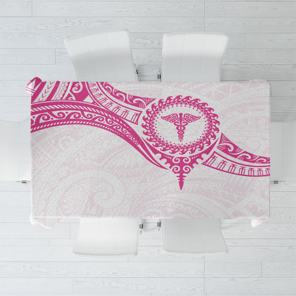 New Zealand Aotearoa Tablecloth Nurse Tribal Pink Version LT05 Pink - Polynesian Pride