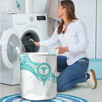 New Zealand Aotearoa Laundry Basket Nurse Tribal Teal Version LT05 - Polynesian Pride
