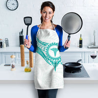 New Zealand Aotearoa Apron Nurse Tribal Teal Version LT05 - Polynesian Pride
