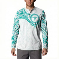 Personalised New Zealand Aotearoa Button Sweatshirt Nurse Tribal Teal Version LT05 - Polynesian Pride