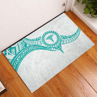 New Zealand Aotearoa Rubber Doormat Nurse Tribal Teal Version LT05 - Polynesian Pride