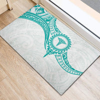 New Zealand Aotearoa Rubber Doormat Nurse Tribal Teal Version LT05 - Polynesian Pride