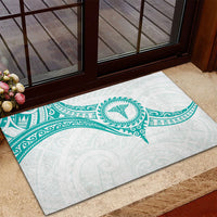 New Zealand Aotearoa Rubber Doormat Nurse Tribal Teal Version LT05 - Polynesian Pride