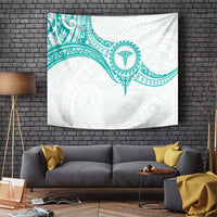 New Zealand Aotearoa Tapestry Nurse Tribal Teal Version LT05 Teal - Polynesian Pride