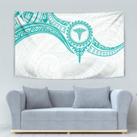 New Zealand Aotearoa Tapestry Nurse Tribal Teal Version LT05 - Polynesian Pride