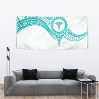 New Zealand Aotearoa Tapestry Nurse Tribal Teal Version LT05 - Polynesian Pride