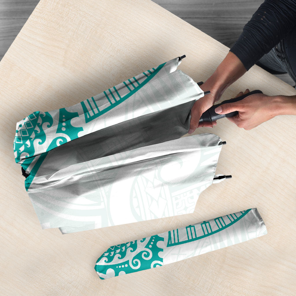 New Zealand Aotearoa Umbrella Nurse Tribal Teal Version LT05 - Polynesian Pride
