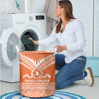 Tonga Tailulu College Laundry Basket Tongan Kupesi Pattern LT05 - Polynesian Pride