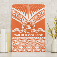 Tonga Tailulu College Canvas Wall Art Tongan Kupesi Pattern LT05 Without Frame Orange - Polynesian Pride