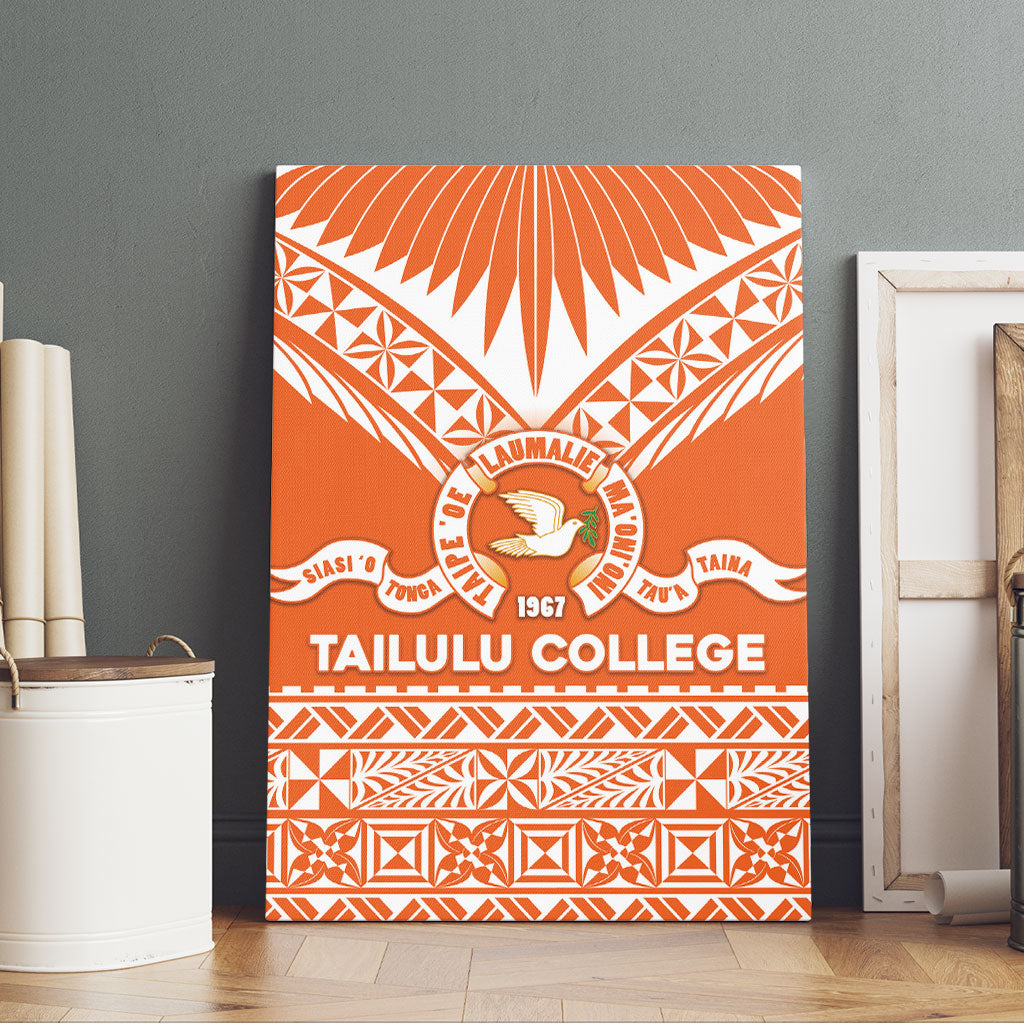 Tonga Tailulu College Canvas Wall Art Tongan Kupesi Pattern LT05 - Polynesian Pride