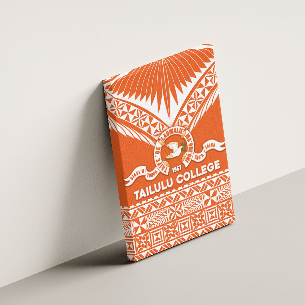 Tonga Tailulu College Canvas Wall Art Tongan Kupesi Pattern LT05 - Polynesian Pride
