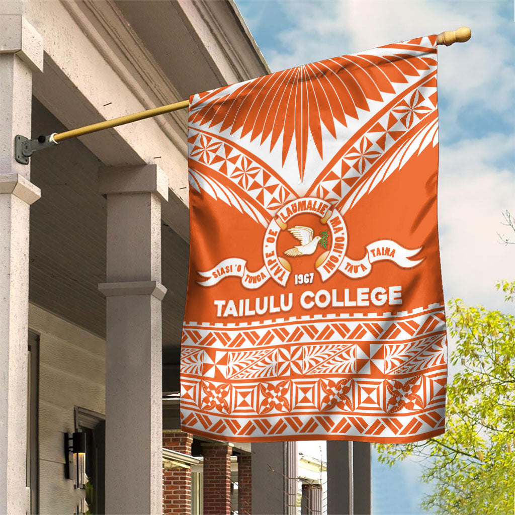 Tonga Tailulu College Garden Flag Tongan Kupesi Pattern LT05 House Flag Orange - Polynesian Pride