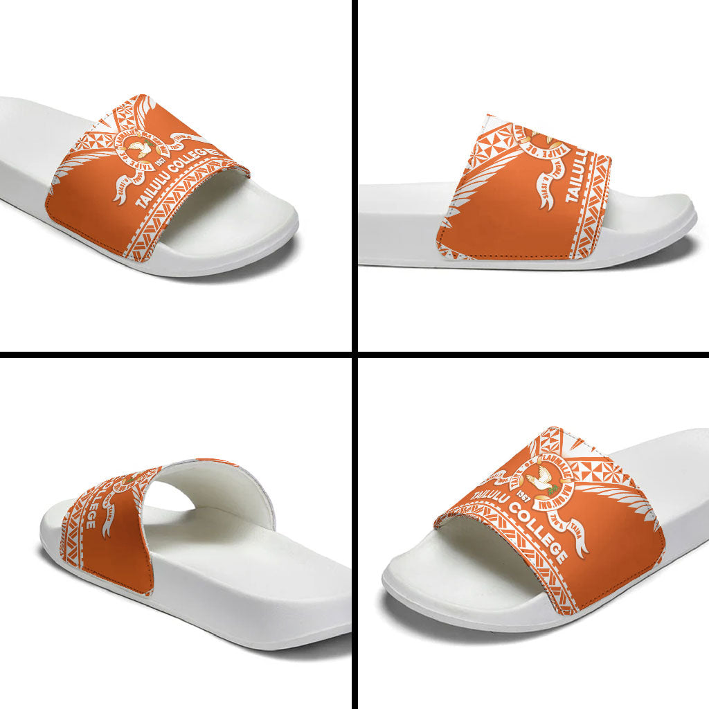 Tonga Tailulu College Slide Sandals Tongan Kupesi Pattern LT05 - Polynesian Pride