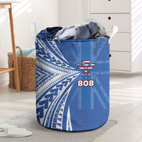 Hawaii 808 Laundry Basket Unique Style LT05 Blue - Polynesian Pride