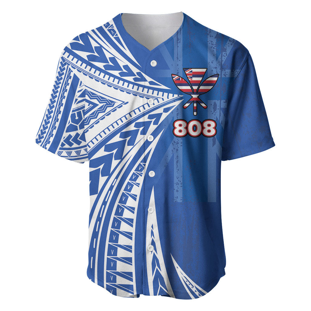 Personalised Hawaii 808 Baseball Jersey Unique Style LT05 Blue - Polynesian Pride
