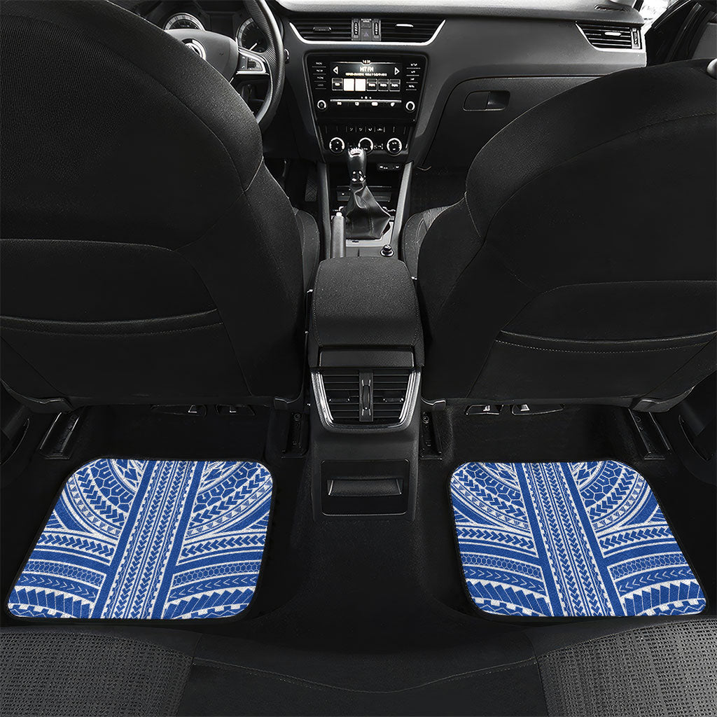 Personalised Hawaii 808 Car Mats Unique Style LT05 Set 2pcs - Back Blue - Polynesian Pride
