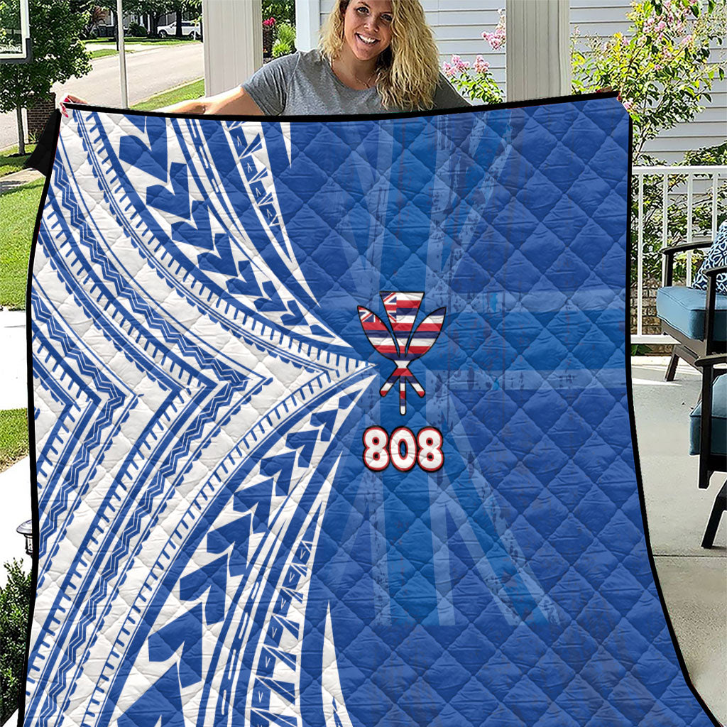 Hawaii 808 Quilt Unique Style LT05 Blue - Polynesian Pride