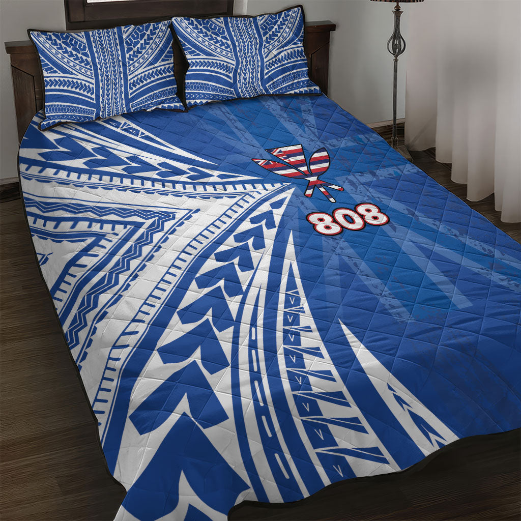 Hawaii 808 Quilt Bed Set Unique Style LT05 Blue - Polynesian Pride