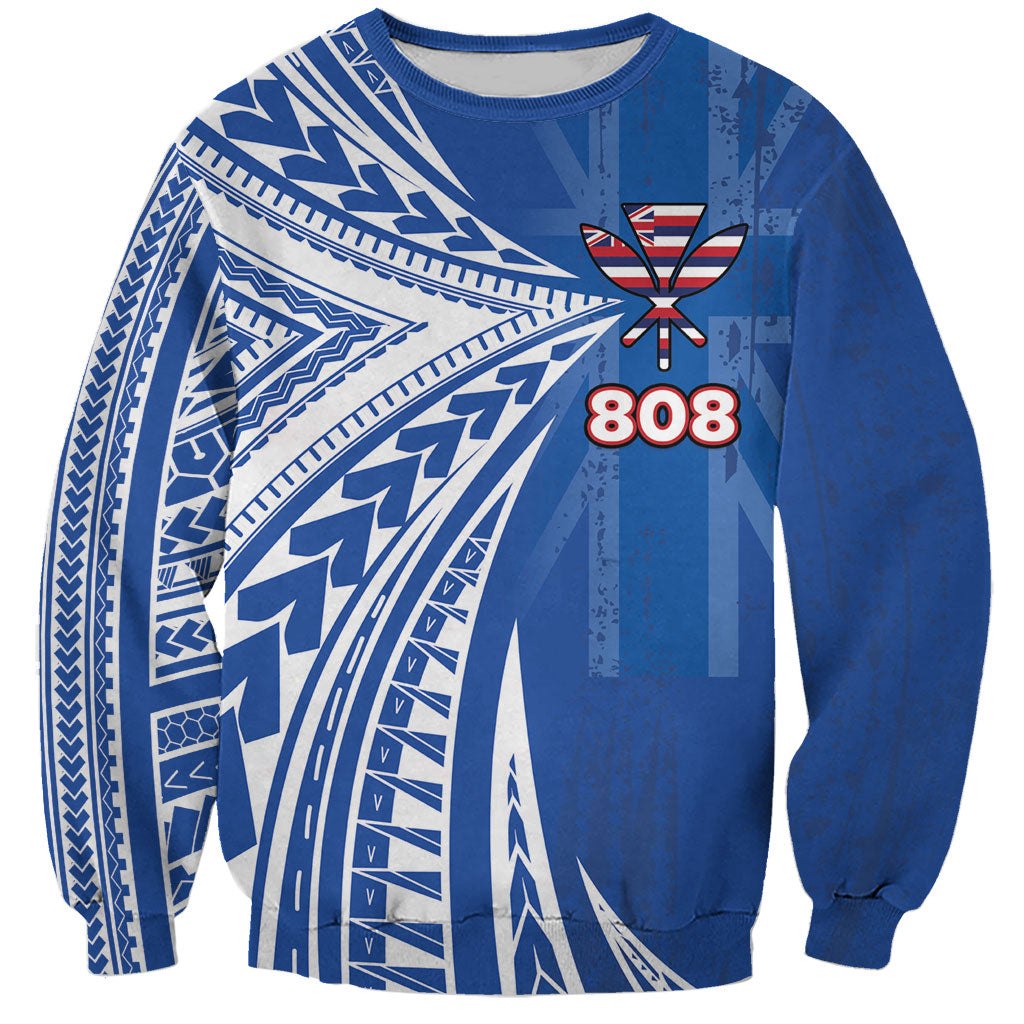 Personalised Hawaii 808 Sweatshirt Unique Style LT05 Unisex Blue - Polynesian Pride