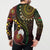 Vanuatu And Australia Aboriginal Button Sweatshirt Iguana And Kangaroo Together