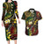 Vanuatu And Australia Aboriginal Couples Matching Long Sleeve Bodycon Dress and Hawaiian Shirt Iguana And Kangaroo Together