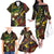 Vanuatu And Australia Aboriginal Family Matching Off The Shoulder Long Sleeve Dress and Hawaiian Shirt Iguana And Kangaroo Together