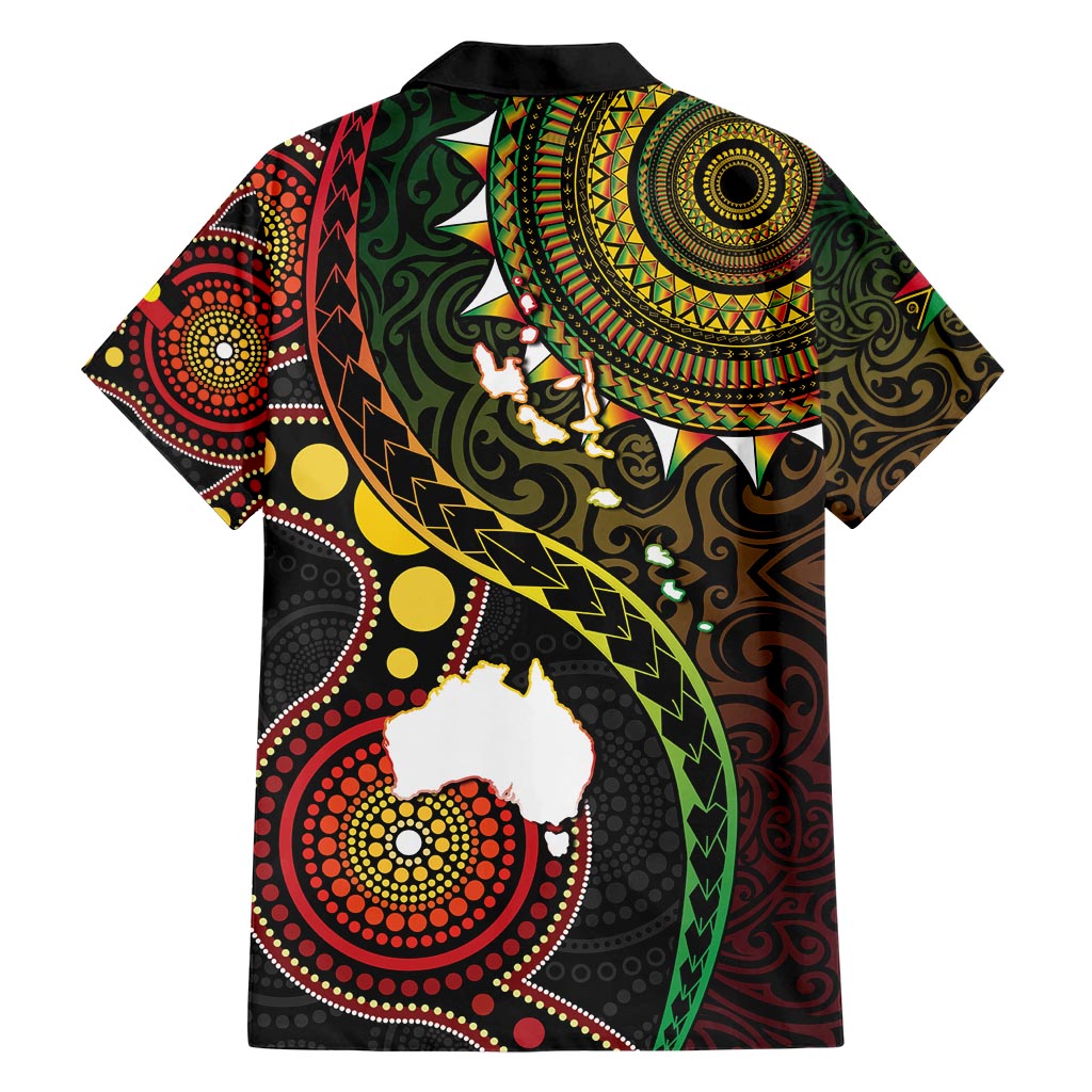 Vanuatu And Australia Aboriginal Hawaiian Shirt Iguana And Kangaroo Together LT05 - Polynesian Pride