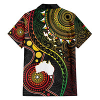 Vanuatu And Australia Aboriginal Hawaiian Shirt Iguana And Kangaroo Together LT05 - Polynesian Pride