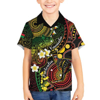 Vanuatu And Australia Aboriginal Hawaiian Shirt Iguana And Kangaroo Together LT05 - Polynesian Pride