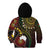 Vanuatu And Australia Aboriginal Kid Hoodie Iguana And Kangaroo Together