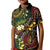 Vanuatu And Australia Aboriginal Kid Polo Shirt Iguana And Kangaroo Together