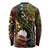 Vanuatu And Australia Aboriginal Long Sleeve Shirt Iguana And Kangaroo Together