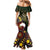 Vanuatu And Australia Aboriginal Mermaid Dress Iguana And Kangaroo Together