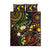 Vanuatu And Australia Aboriginal Quilt Bed Set Iguana And Kangaroo Together