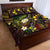 Vanuatu And Australia Aboriginal Quilt Bed Set Iguana And Kangaroo Together