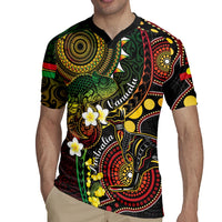 Vanuatu And Australia Aboriginal Rugby Jersey Iguana And Kangaroo Together LT05 - Polynesian Pride