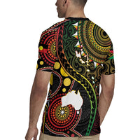 Vanuatu And Australia Aboriginal Rugby Jersey Iguana And Kangaroo Together LT05 - Polynesian Pride