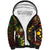 Vanuatu And Australia Aboriginal Sherpa Hoodie Iguana And Kangaroo Together