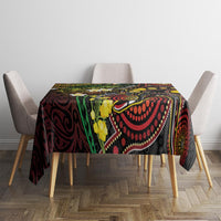 Vanuatu And Australia Aboriginal Tablecloth Iguana And Kangaroo Together LT05 - Polynesian Pride
