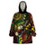 Vanuatu And Australia Aboriginal Wearable Blanket Hoodie Iguana And Kangaroo Together