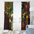 Vanuatu And Australia Aboriginal Window Curtain Iguana And Kangaroo Together