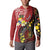 Tonga Ngatu And Australia Aboriginal Button Sweatshirt Tongan Dove And Kangaroo Together