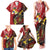 Tonga Ngatu And Australia Aboriginal Family Matching Tank Maxi Dress and Hawaiian Shirt Tongan Dove And Kangaroo Together